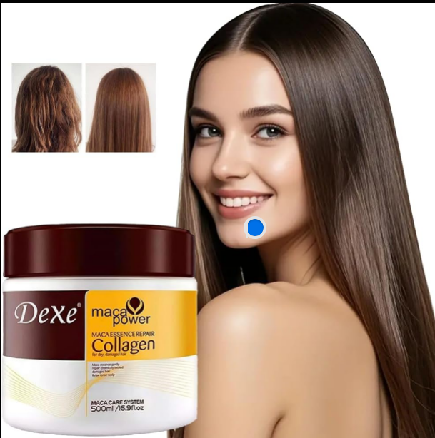 Mascarilla capilar con aceite de argán natural y tratamiento de colágeno Maca Power