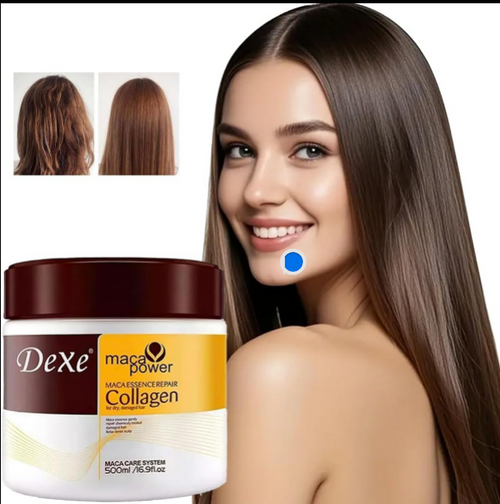 Mascarilla capilar con aceite de argán natural y tratamiento de colágeno Maca Power