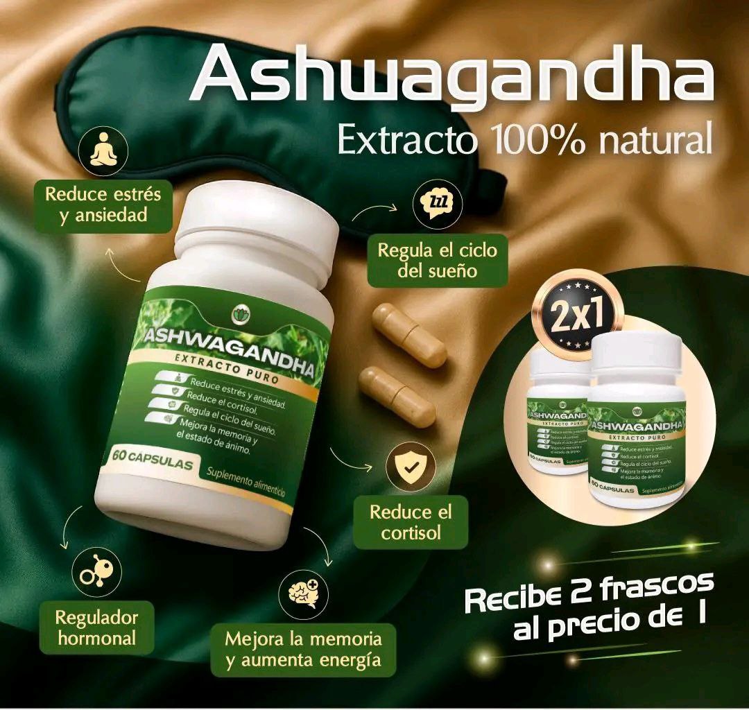 🌿 Ashwagandha Pura 100% – Energía, Equilibrio y Bienestar Natural
